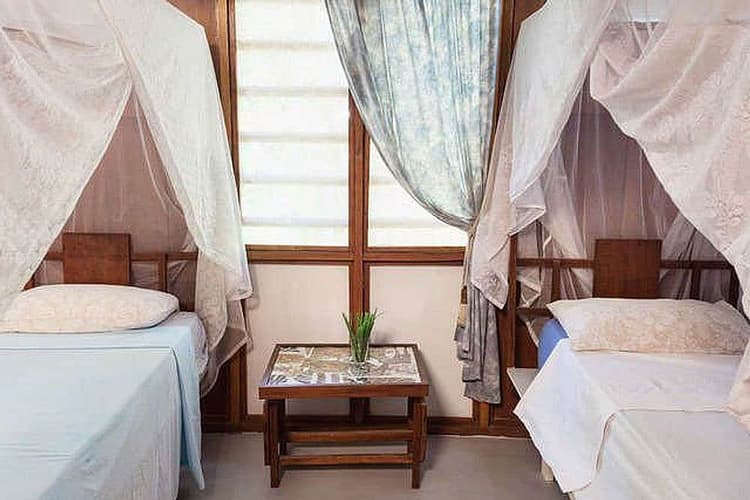 1 Chambre avec Lits Jumeaux Communs et Ventilateur